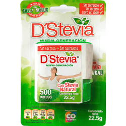 Endulzante D' Stevia 22.5 g 500 Tabletas
