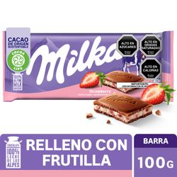 Chocolate de Leche Milka Relleno con Yoghurt de Frutilla 100 g
