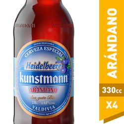 Pack 4 un. Cerveza Kunstmann Arándano Ale 4.8° 330 cc