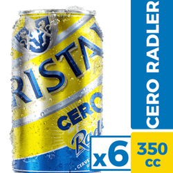 Pack 6 un. Cerveza Cristal Radler Sin Alcohol 350 cc