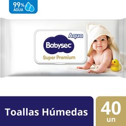 Toallas Húmedas Babysec Super Premium 40 un.