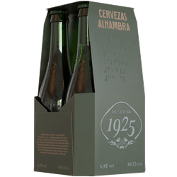 Pack 4 un. Cerveza Mahou Alhambra Strong Lager 6.4° 330 cc
