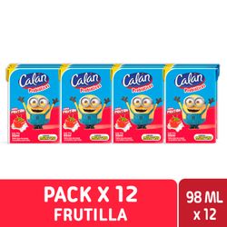 Pack 12 un. Bebida Láctea Calán Frutilla 98 ml