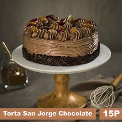 Torta San Jorge Chocolate: Hojarasca, Crema Chocolate, Mermelada Frambuesa, Manjar 15 Porciones