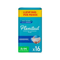 Pañales Pants Plenitud Protect Plus Talla P-M 16 un.