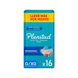 Pañales Pants Plenitud Protect Plus Talla G-Xg 16 un.