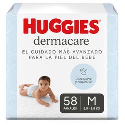 Pañales Huggies Dermacare Talla m 58 un.