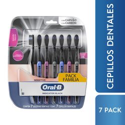Cepillo de Dientes Oral-B Indicator Black Charcoal Suave 7 un.