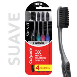 Cepillo de Dientes Colgate Slimsoft Black 4 un.