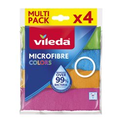 Paño Colors Microfibra Vileda 4 un.