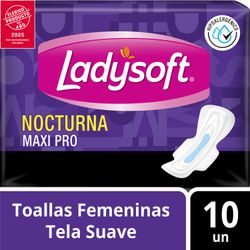 Toallas Higiénicas Ladysoft Maxi Pro Nocturna 10 un.