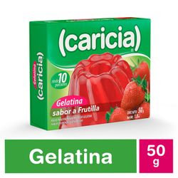 Gelatina Caricia Sabor Frutilla 50 g