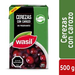 Cerezas con Carozo Wasil 250 g drenado, 500 g neto