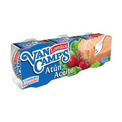 Tripack Atún Lomitos en Aceite Van Camp's 52 g drenado 3 un.