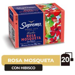 Hierba Rosa Mosqueta Supremo con Hibisco 50 g 20 Bolsitas
