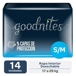 Ropa Interior Goodnites 14 un. S/M