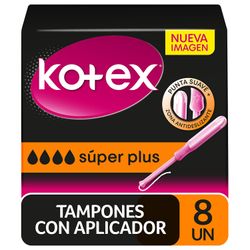 Tampones Kotex Evolution Súper Plus con Aplicador 8 un.