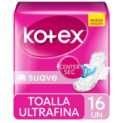 Toallas Higiénicas Kotex Ultrafinas Suave con Alas 16 un.
