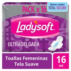 Toallas Higiénicas Ladysoft Ultradelgadas Suaves 16 un.