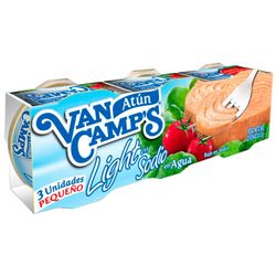 Tripack Atún Lomitos en Agua Van Camp's Light 52 g drenado 3 un.