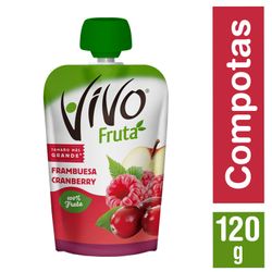 Compota Vivo Fruta Frambuesa Cranberry 120 g