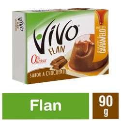 Flan Vivo Sin Azúcar Chocolate con Caramelo 90 g