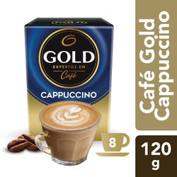 Café Sobres Gold Cappuccino 8 un. 15 g, 120 g neto