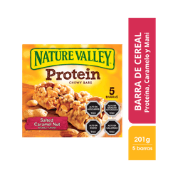 Barra Proteína Nature Valley Caramelo Nuez 201 g 5 un.