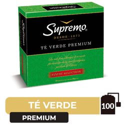 Té Supremo Verde Premium 100 Bolsitas