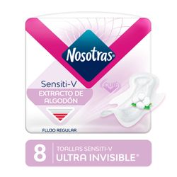 Toallas Higiénicas Nosotras Sensitiv Ultrainvisibles 8 un.
