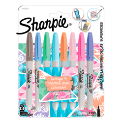 Marcadores Permanentes Sharpie Colores Pasteles 8 un. + 5 Tarjetas Para Colorear