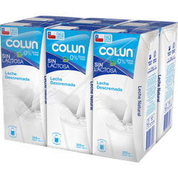 Pack 6 un. Leche Colun Sin Lactosa Descremada 200 ml