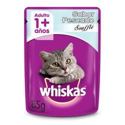 Alimento Húmedo Gato Adulto Whiskas Pescado Soufflé 85 g