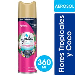 Desodorante Ambiental Glade Aerosol Flores Tropicales y Coco 360 ml