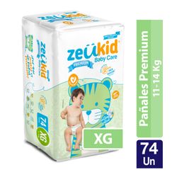Pañales Zeukid Premium Talla Xg 74 un.
