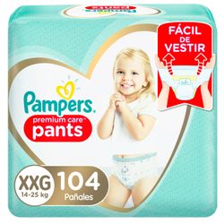 Pañales Pants Pampers Premium Care Talla Xxg 104 un.