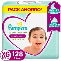 Pañales Pampers Premium Care Talla Xg 128 un.