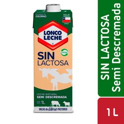 Leche Loncoleche Semidescremada Sin Lactosa 1 L