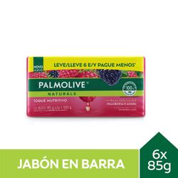 Pack 6 un. Jabón de Tocador Palmolive Naturals Frambuesa y Mora 85 g