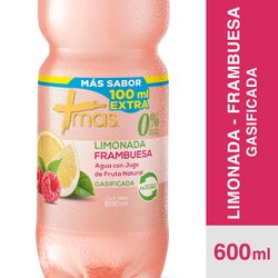 Agua Saborizada Mas Limonada Frambuesa Gasificada 600 ml
