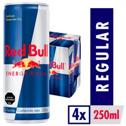 Pack 4 un. Bebida Energética Red Bull 250 ml