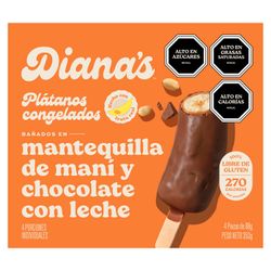 Plátano Bañado Chocolate Maní Dianas 261 g