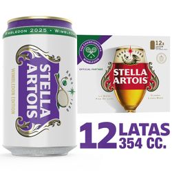 Pack 12 un. Cerveza Stella Artois Lager 5.2° 354 cc