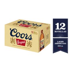 Pack 12 un. Cerveza Coors Original 5.0° Botella 355 cc
