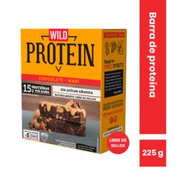 Barra Proteína Wild Protein Chocolate Maní 5 un. 45 g, 225 g neto