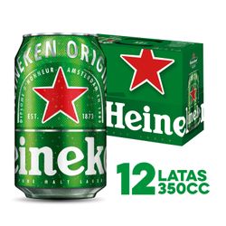 Pack 12 un. Cerveza Heineken 5.0° Lata 350 cc