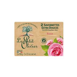 Jabón Barra Le Petit Olivier Rosa 100 g 2 un.