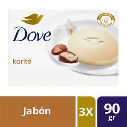 Jabón Barra Dove Karite y Vainilla 3 un. de 90 g