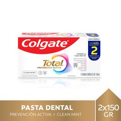 Pack 2 un. Pasta Dental Colgate Total Clean Mint Prevención Activa 150 ml