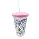 Vaso Plástico con Bombilla Snoopy Rosado - imagen 2